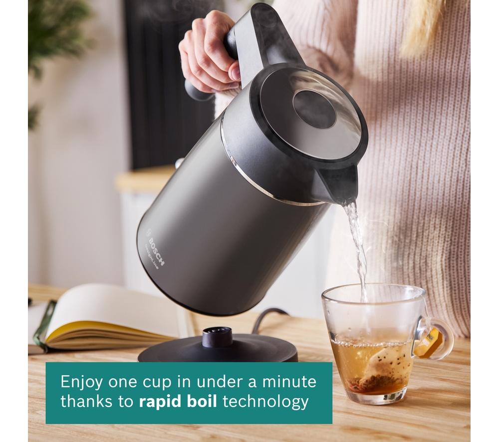 BOSCH DesignLine Ergo TWK5P475GB Cordless Jug Kettle - Black & Anthracite image number 4 of 10