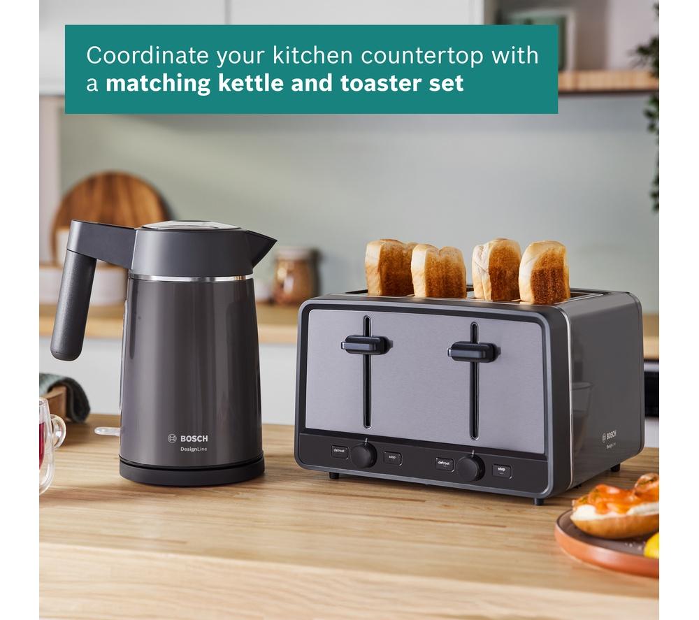 BOSCH DesignLine Ergo TWK5P475GB Cordless Jug Kettle - Black & Anthracite image number 10 of 10