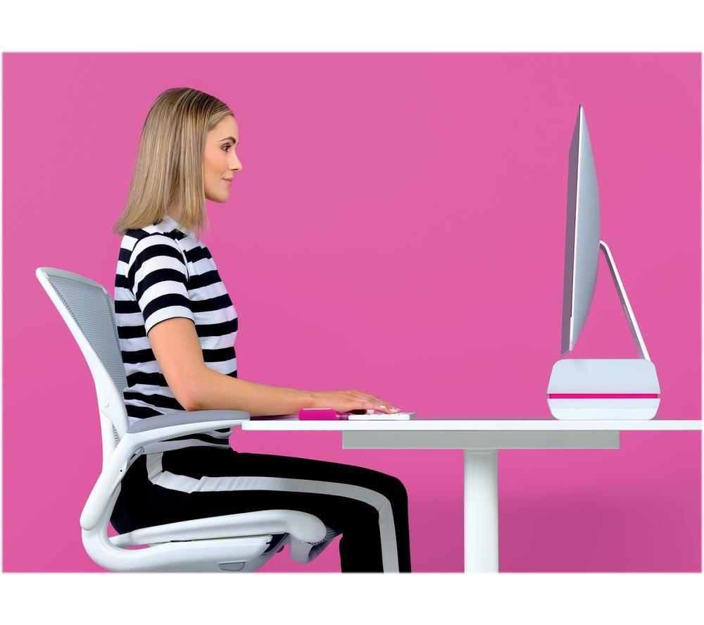 LEITZ Ergo WOW Monitor Stand - Pink & White image number 2 of 4