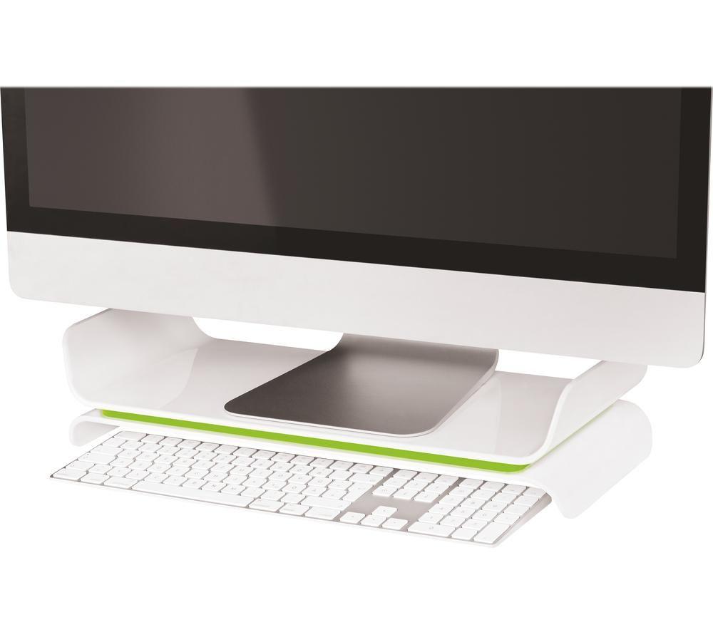 LEITZ Ergo WOW Monitor Stand - Green & White image number 2 of 4