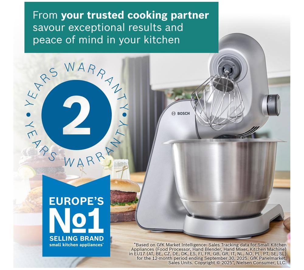 BOSCH CreationLine 7 in 1 Stand Mixer MUM59340GB - Anthracite & Silver image number 11 of 11