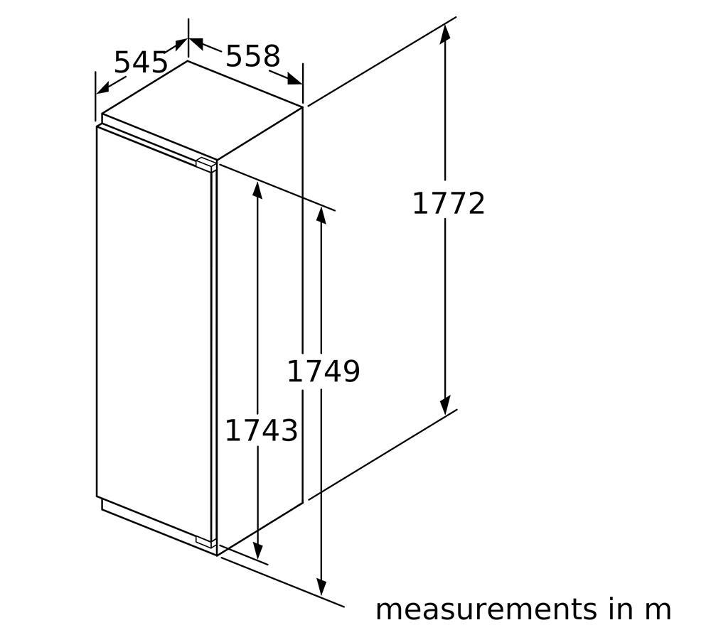 NEFF N70 KI1813FE0G Integrated Tall Fridge - Fixed Hinge image number 8 of 9
