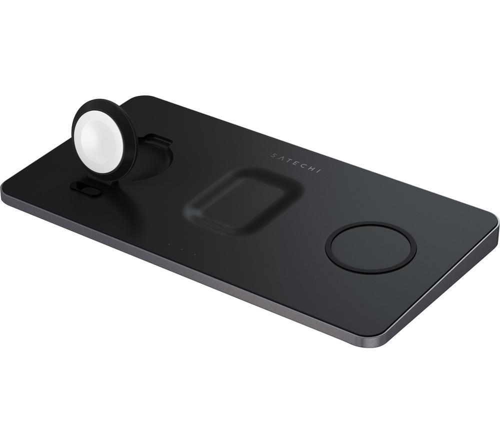 Image of SATECHI ST-X3TWCPM Trio Qi Wireless Charging Pad, Black