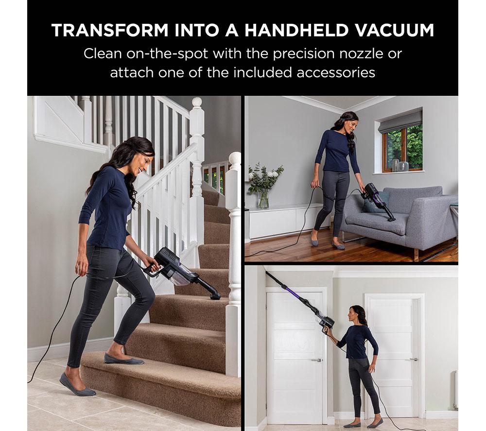 SHARK Anti Hair Wrap HZ500UK Bagless Vacuum Cleaner - Charcoal Grey & Purple image number 3 of 8