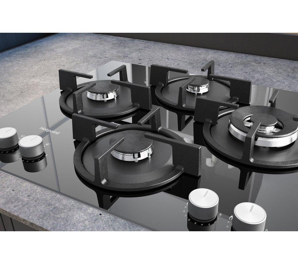 HOTPOINT Flame Control HGS 62S/BK 60 cm Gas Hob - Black image number 5 of 18