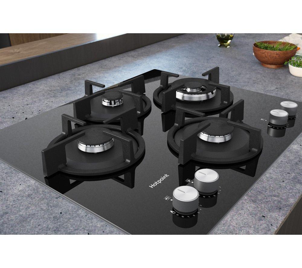 HOTPOINT Flame Control HGS 62S/BK 60 cm Gas Hob - Black image number 6 of 18