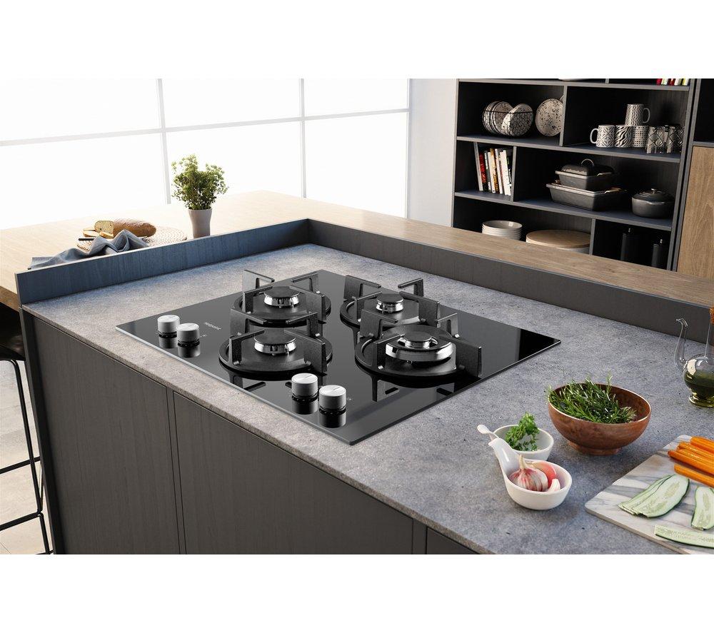 HOTPOINT Flame Control HGS 62S/BK 60 cm Gas Hob - Black image number 7 of 18
