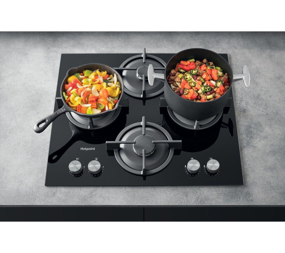 HOTPOINT Flame Control HGS 62S/BK 60 cm Gas Hob - Black image number 14 of 18