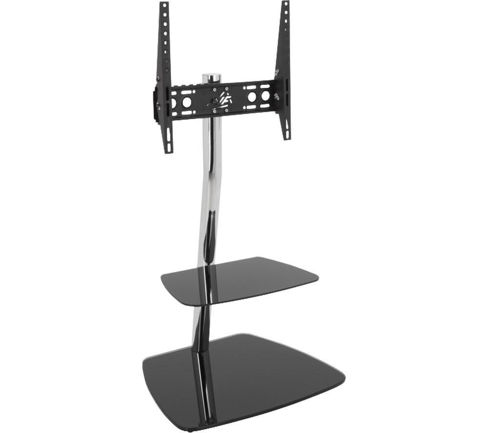 AVF Reflections Iseo 600 mm TV Stand with Bracket ? Black, Silver/Grey,Black