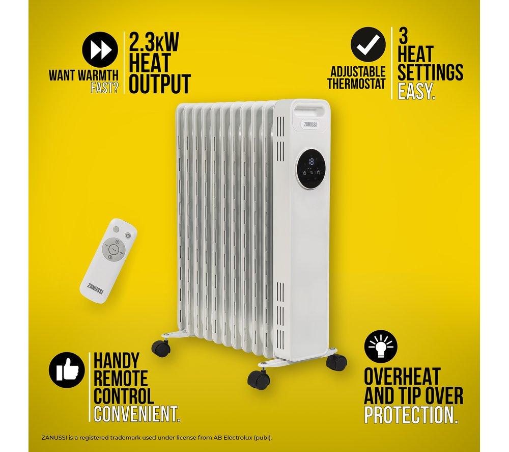 ZANUSSI ZOFR5005 Portable Oil-Filled Radiator - White image number 17 of 17