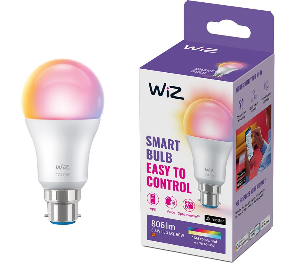 WIZ A60 Full Colour Smart Light Bulb - B22