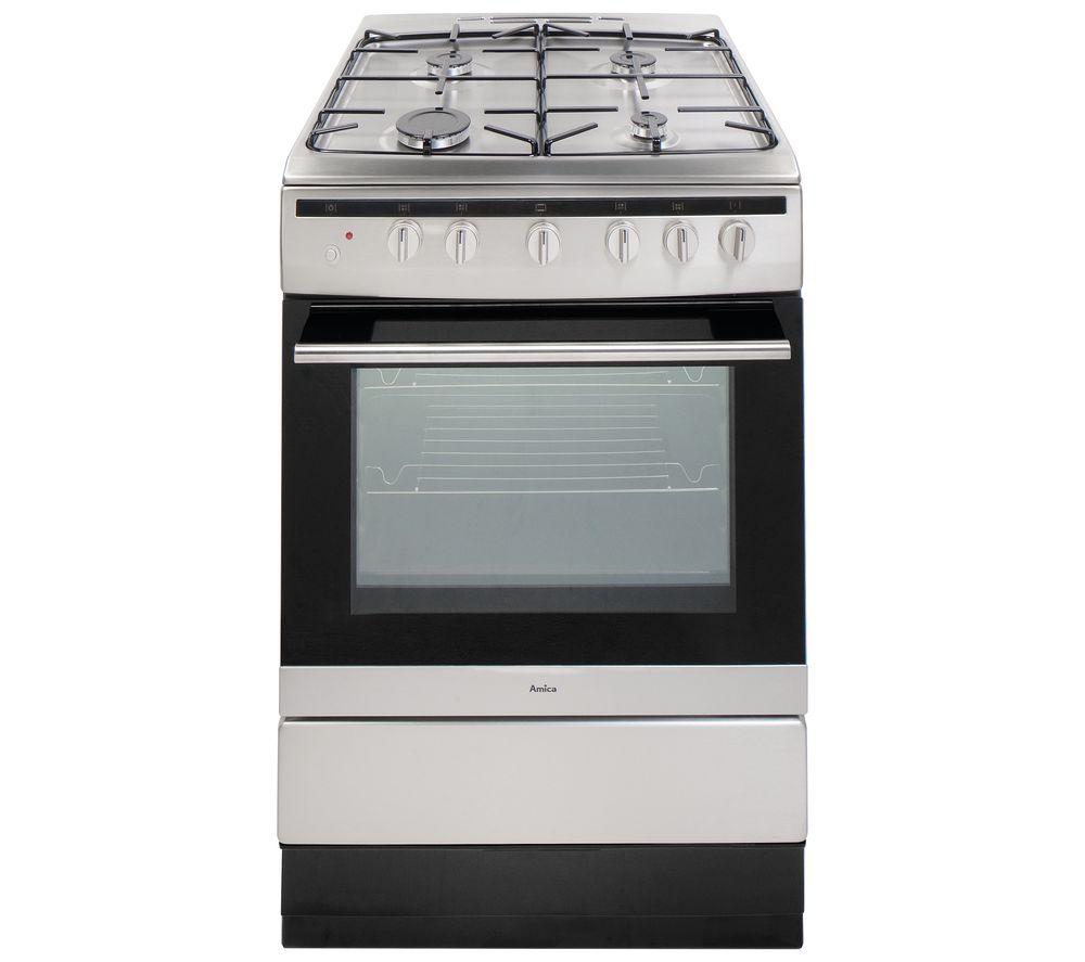 AMICA 608GG5MSXX 60 cm Gas Cooker - Stainless Steel, Stainless Steel