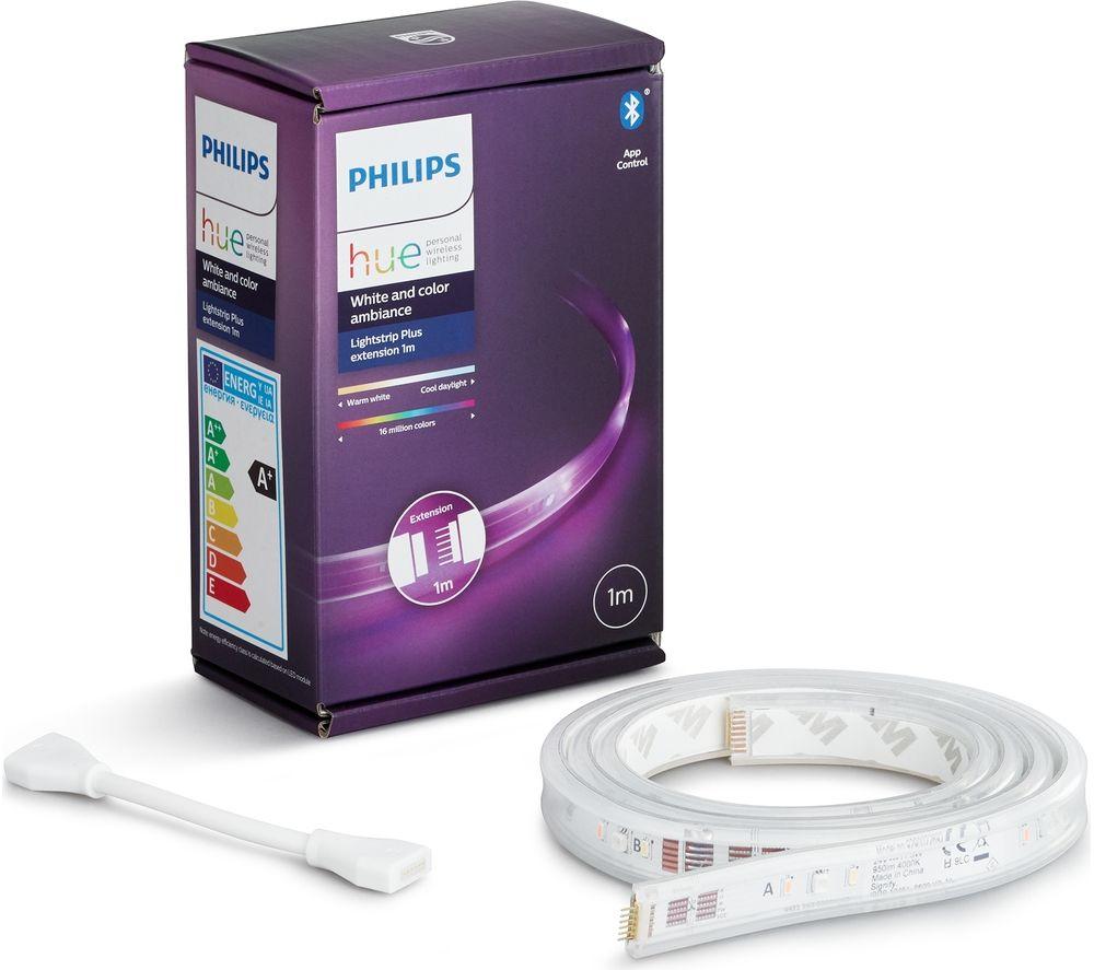 PHILIPS HUE White & Colour Ambiance Smart LED Lightstrip Extension - 1 m