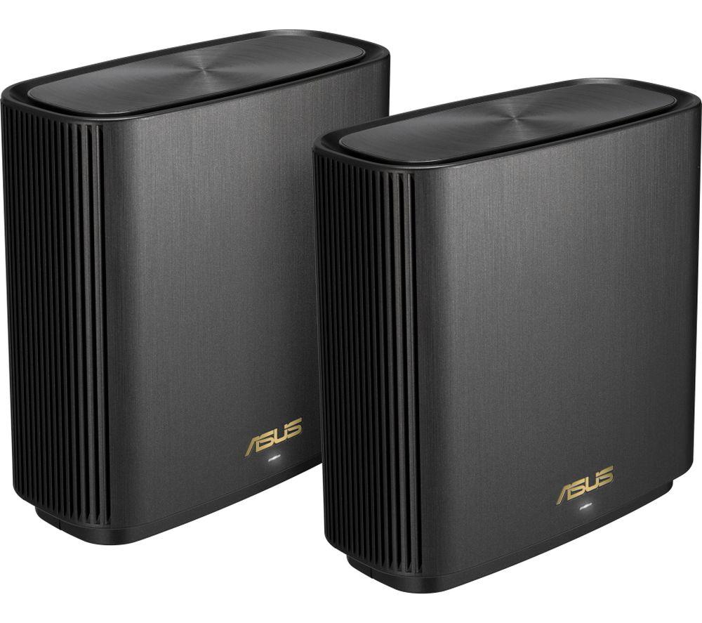 ASUS ZenWiFi XT8 Whole Home WiFi System - Twin Pack, Black