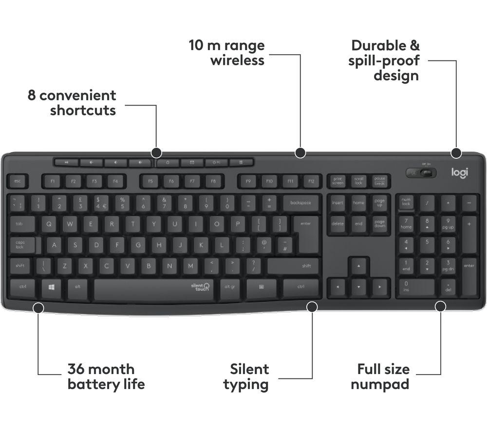 LOGITECH MK295 Silent Combo Wireless Keyboard & Mouse Set image number 5 of 8