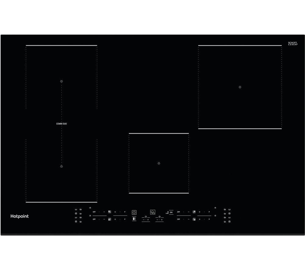 HOTPOINT MyMenu TB 3977B BF 77 cm Electric Induction Hob - Black, Black