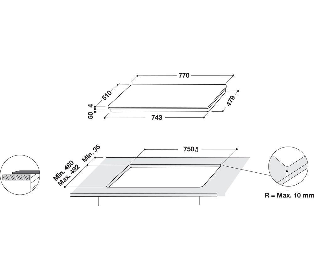 HOTPOINT MyMenu TB 3977B BF 77 cm Electric Induction Hob - Black image number 12 of 18