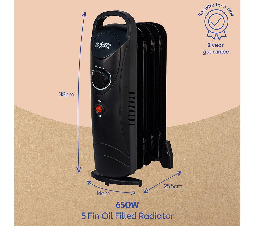RUSSELL HOBBS RHOFR3001 Portable Oil-Filled Radiator - Black image number 5 of 9