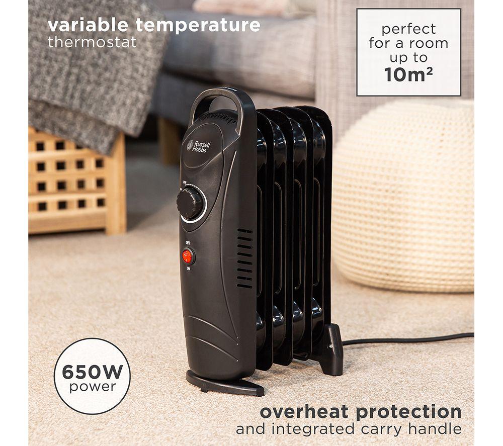 RUSSELL HOBBS RHOFR3001 Portable Oil-Filled Radiator - Black image number 6 of 9