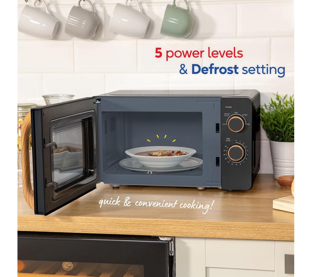 RUSSELL HOBBS RHMM713B-N Compact Solo Microwave - Black image number 7 of 9