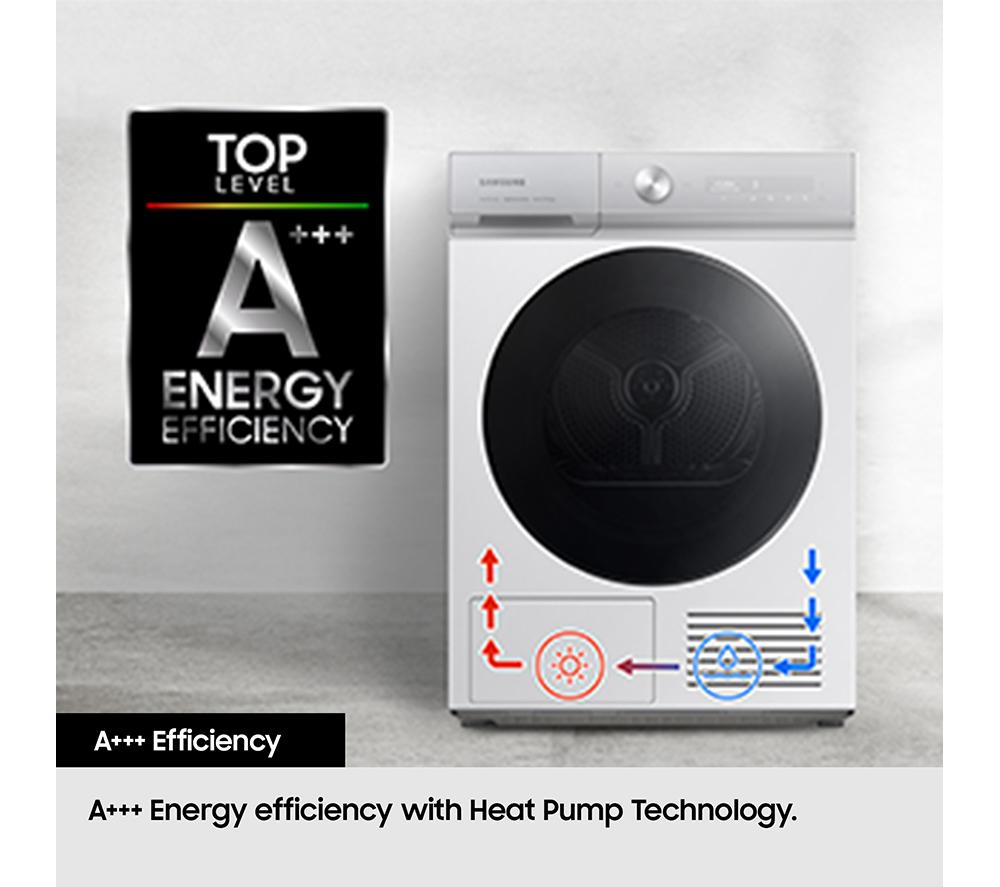 SAMSUNG Series 5 AI Energy DV90T5240AW/S1 WiFi-enabled 9 kg Heat Pump Tumble Dryer - White image number 5 of 13