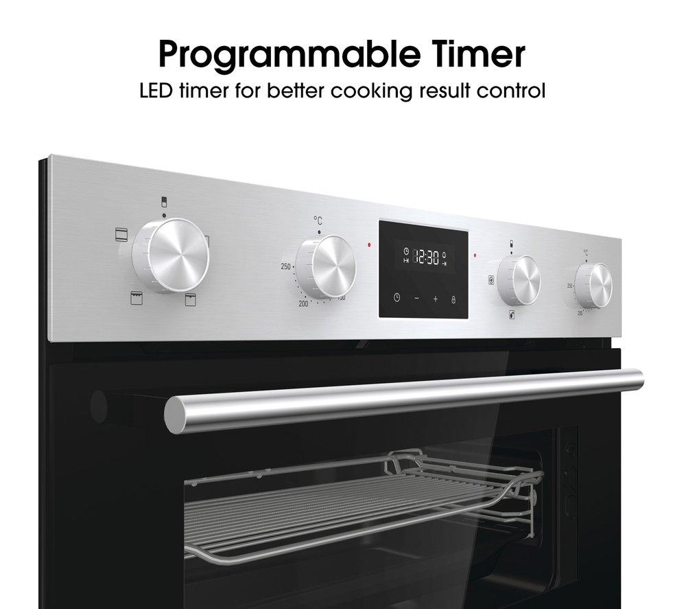 HISENSE BID75211XUK Electric Built-under Double Oven - Stainless Steel & Black image number 11 of 12