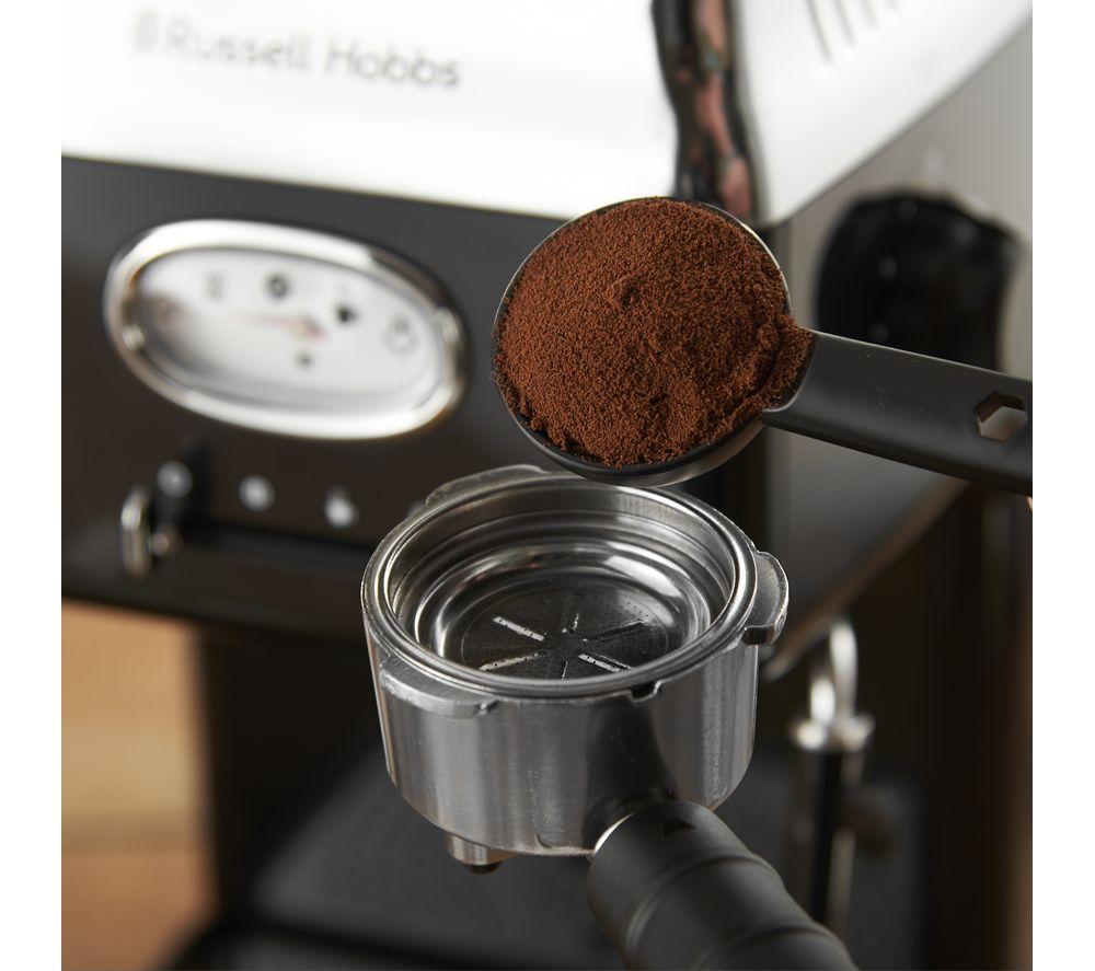 Buy RUSSELL HOBBS Retro 28251 Espresso Coffee Machine Black Currys