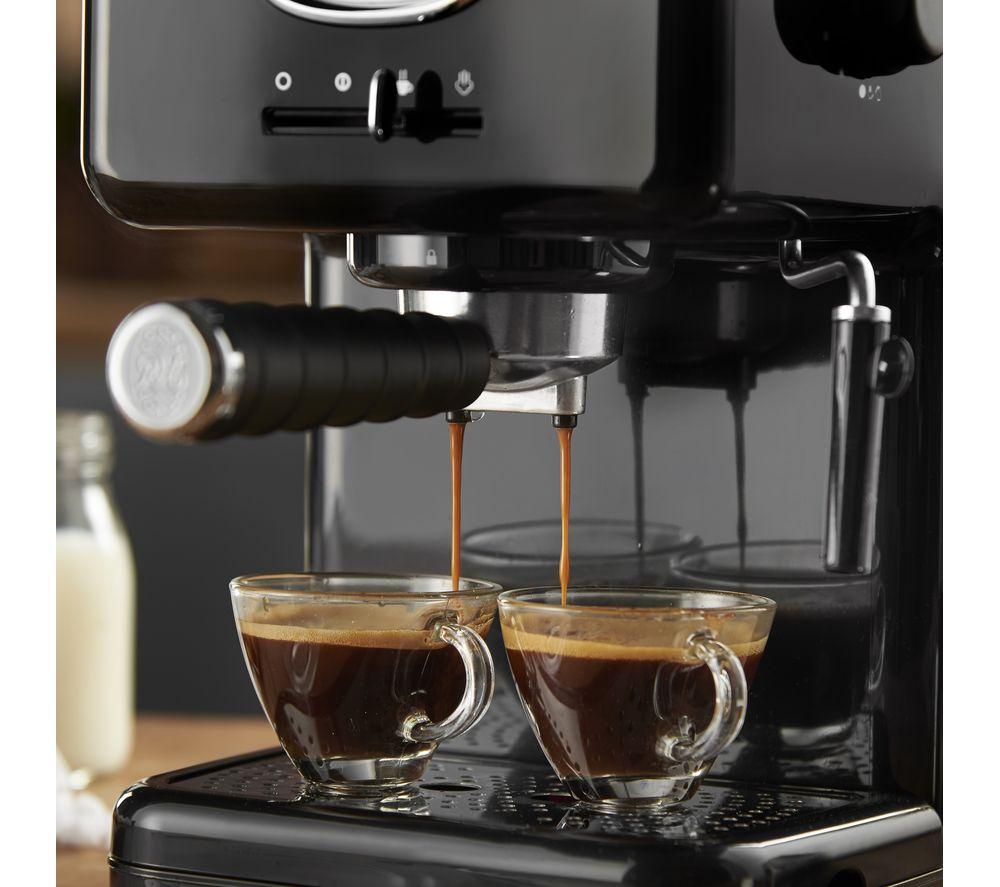 Buy RUSSELL HOBBS Retro 28251 Espresso Coffee Machine Black Currys