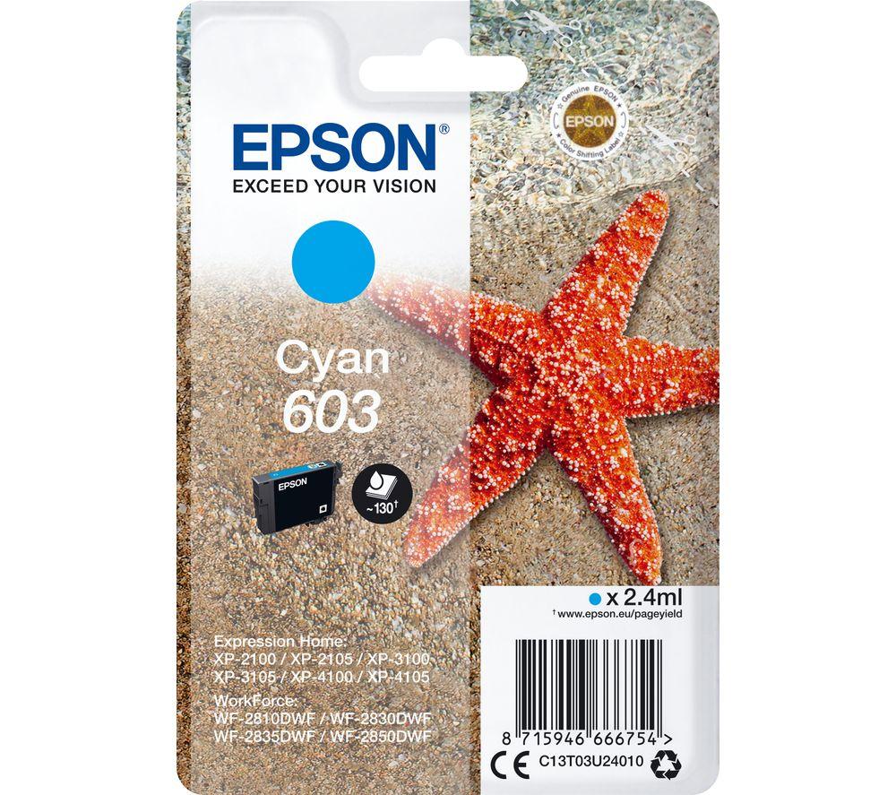 EPSON 603 Starfish Cyan Ink Cartridge, Cyan