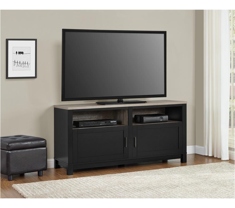 DOREL HOME 1753296PCOMUK Carver 1359 mm TV Stand for up to 60" TVs - Black & Brown image number 4 of 5