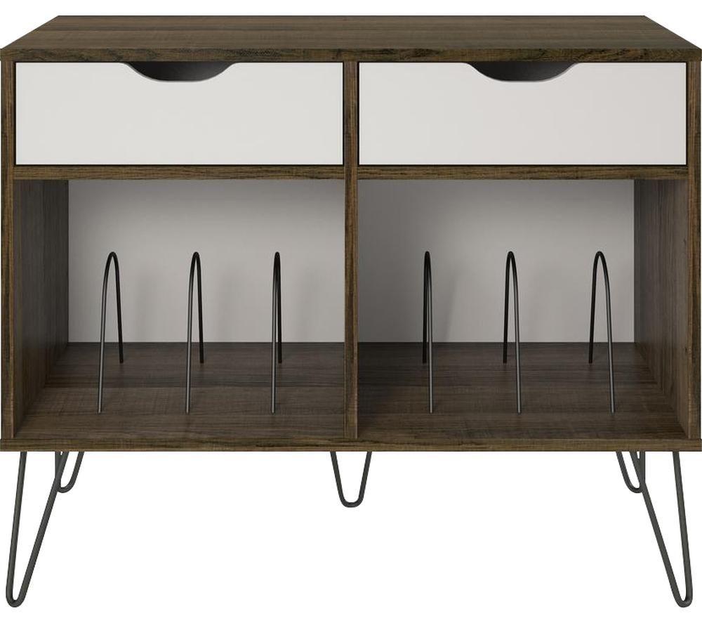 harmony DOREL HOME Concord 1323015COMUK Turntable Stand - Oak & White, Brown,White