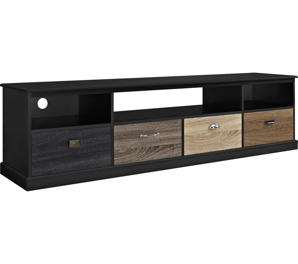 DOREL HOME 1773196PCOMUK Mercer 1829 mm TV Stand for up to 65" TVs - Black, Black