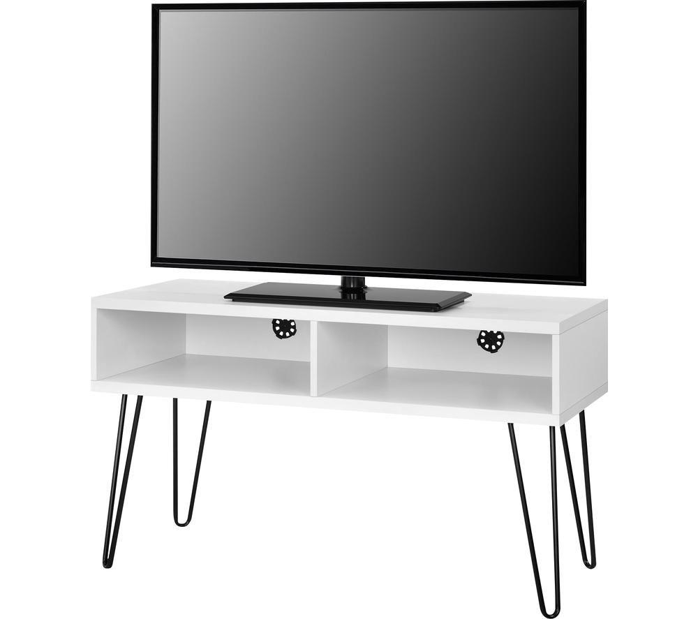 DOREL HOME Owen Retro 1748096PCOMUK 1067 mm TV Stand for up to 42" TVs - White image number 4 of 4