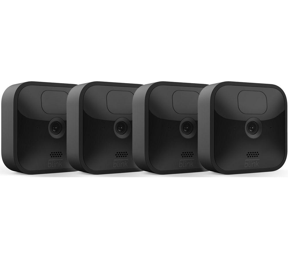 AMAZON Blink Outdoor HD 1080p WiFi Security Camera System - 4 Cameras, Black