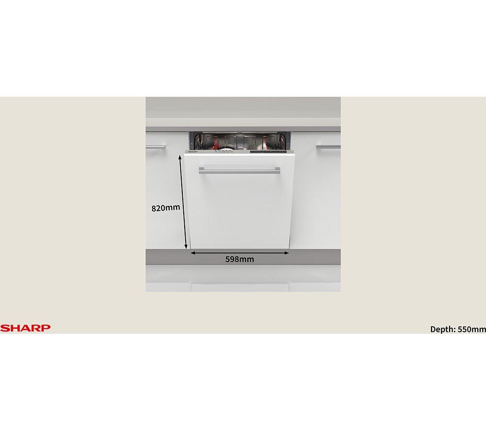 Dishwasher depth deals 550mm