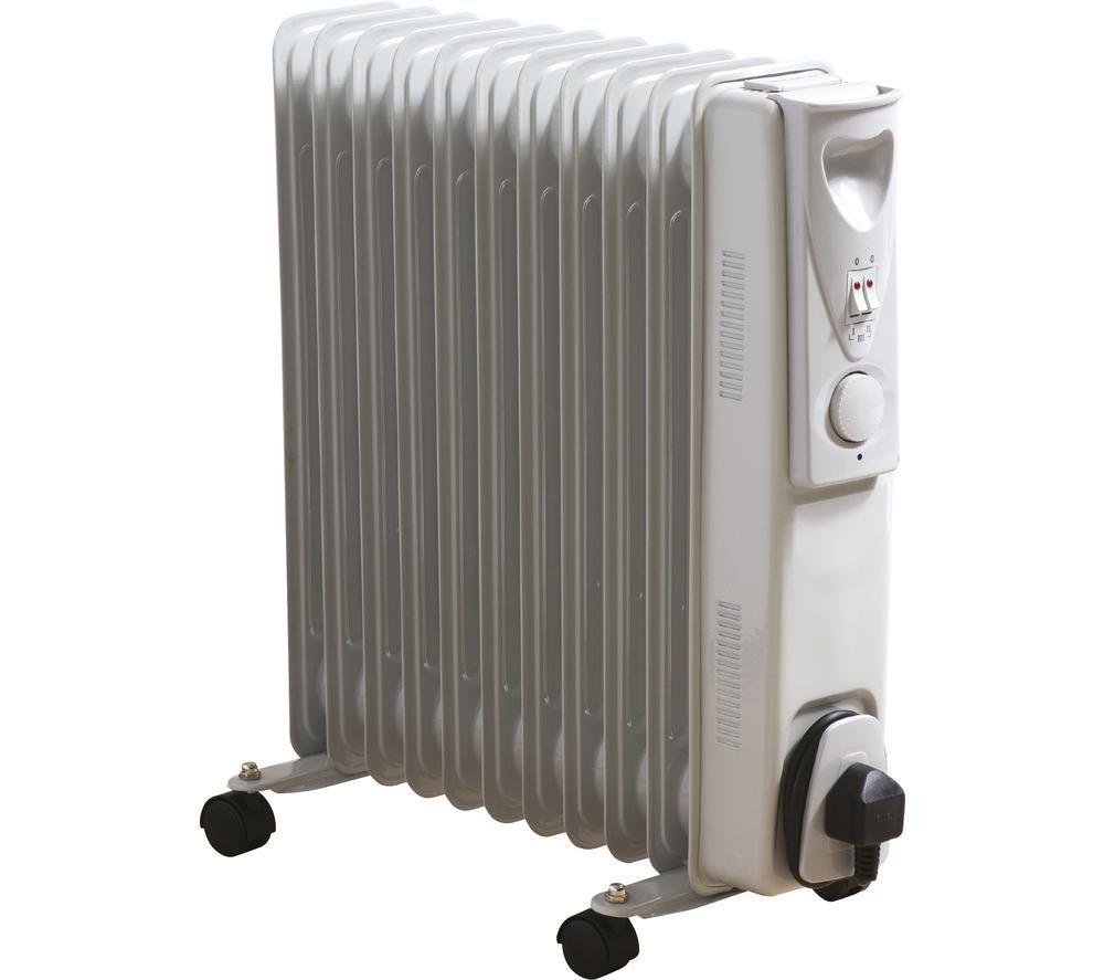 DAEWOO HEA1145 Portable Oil-Filled Radiator - White, White