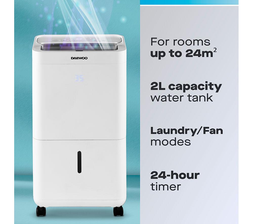 DAEWOO 12 L Dehumidifier & Air Purifier - White image number 2 of 7