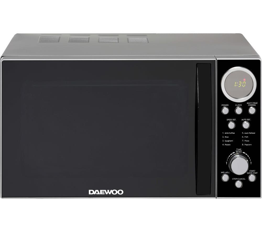 DAEWOO SDA2087GE Solo Microwave - Black & Silver