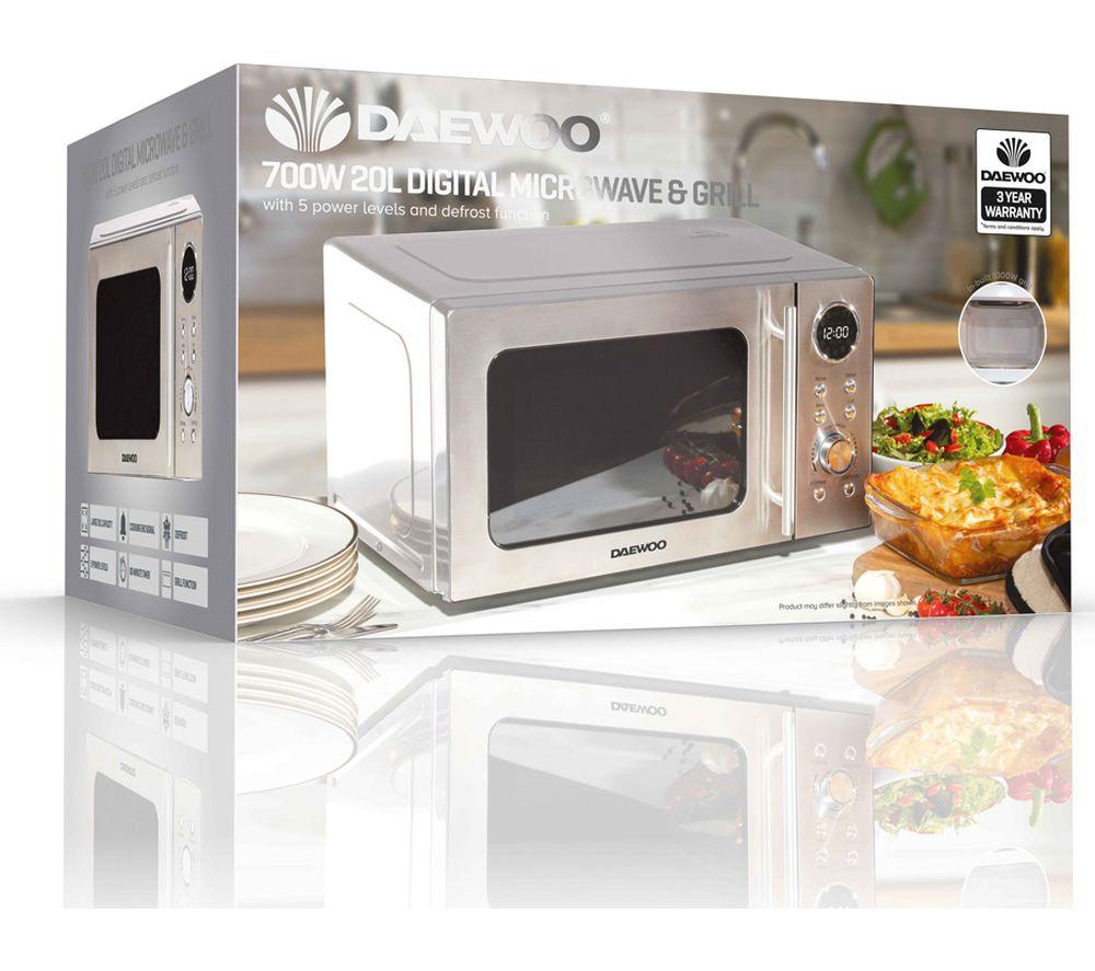 DAEWOO KOR300SL Microwave with Grill - Silver image number 3 of 4