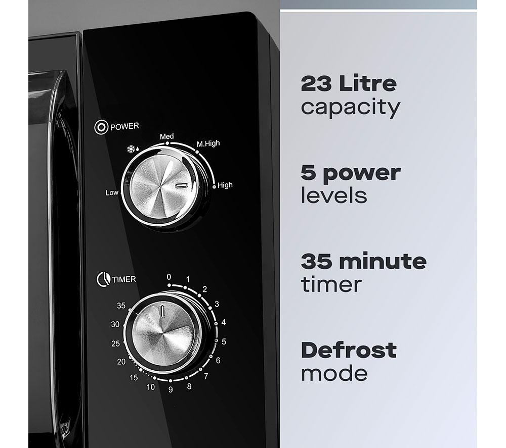 DAEWOO KOR8A07 Solo Microwave - Black image number 2 of 5