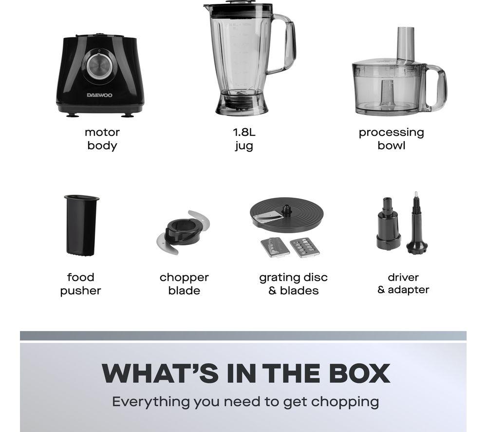 DAEWOO SDA2100 Food Processor - Black image number 6 of 7