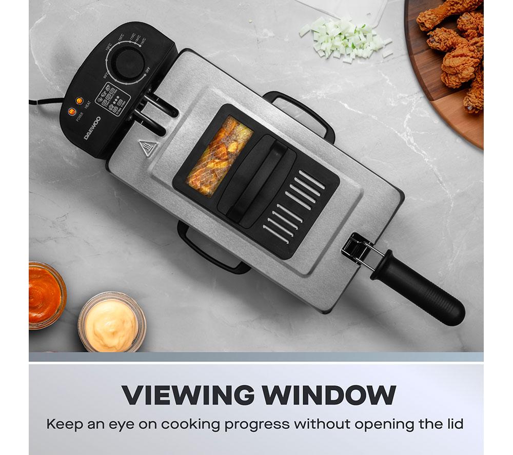 DAEWOO SDA1550 Deep Fryer - Silver & Black image number 3 of 6