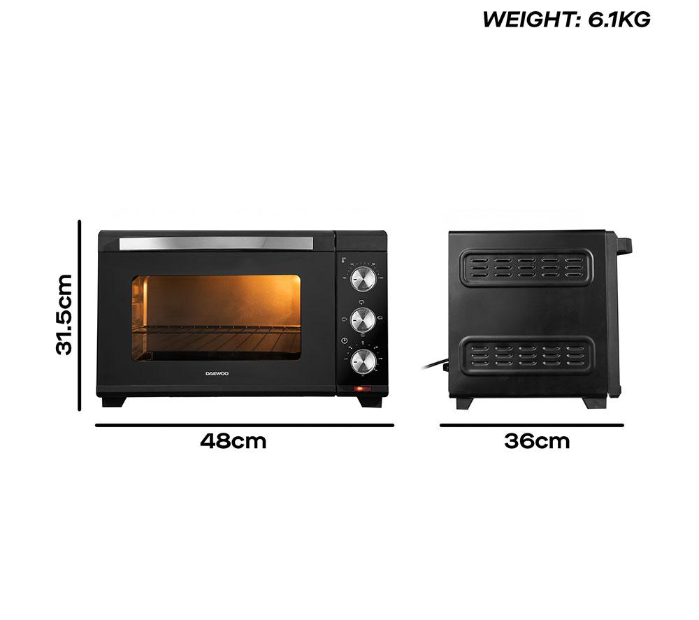 DAEWOO SDA1608 Electric Mini Oven - Black image number 6 of 6
