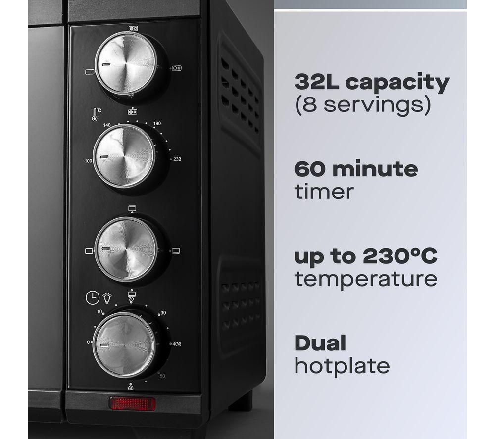 DAEWOO SDA1609 Electric Mini Oven - Black image number 2 of 6