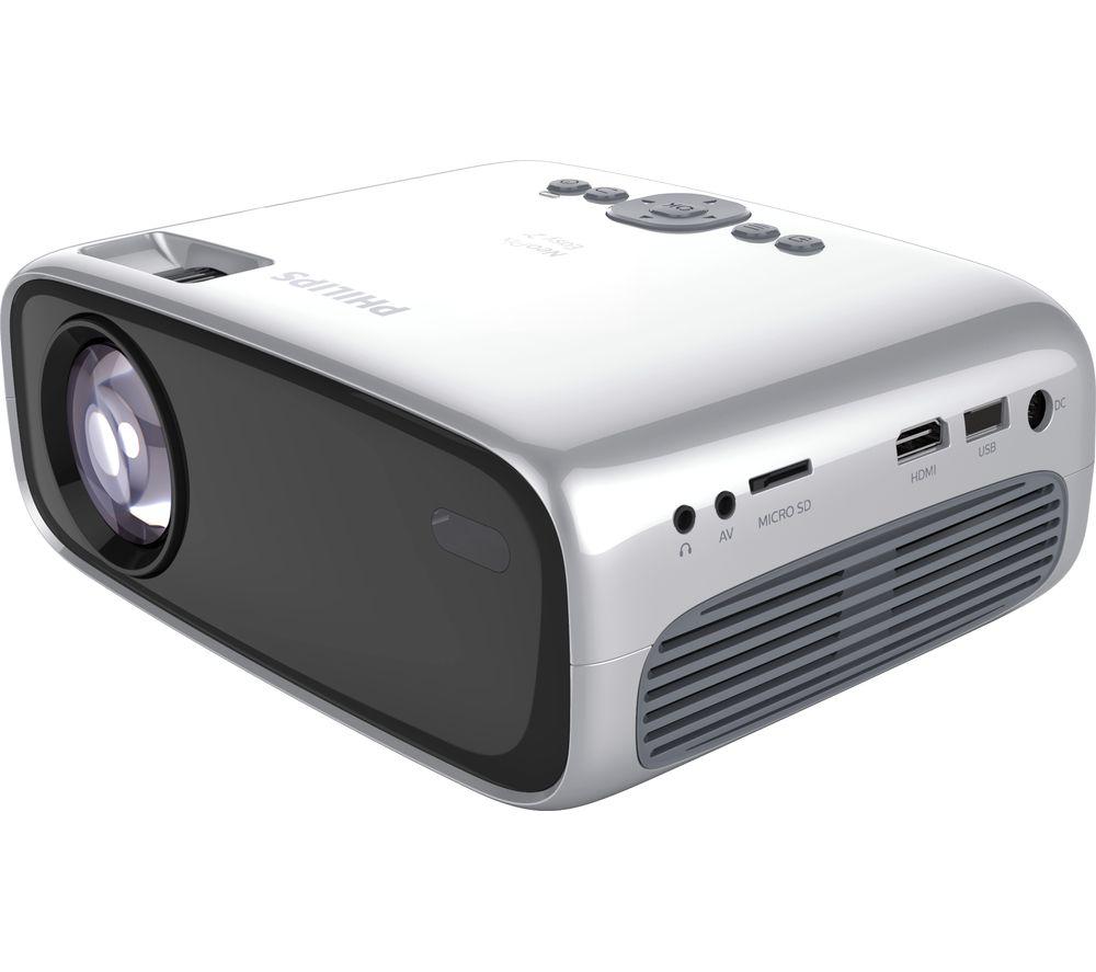 Philips Neopix Easy 2 Npx442 Hd Ready Mini Projector, Silver/Grey