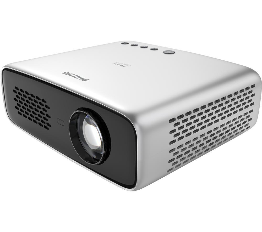 PHILIPS NeoPix Ultra 2TV NPX644 Smart Full HD Home Cinema Projector with Google Assistant SilverGrey