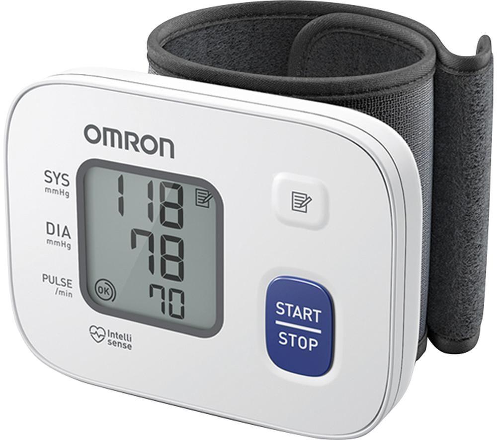 Omron Rs2 Hem-6161-E Wrist Blood Pressure Monitor, White