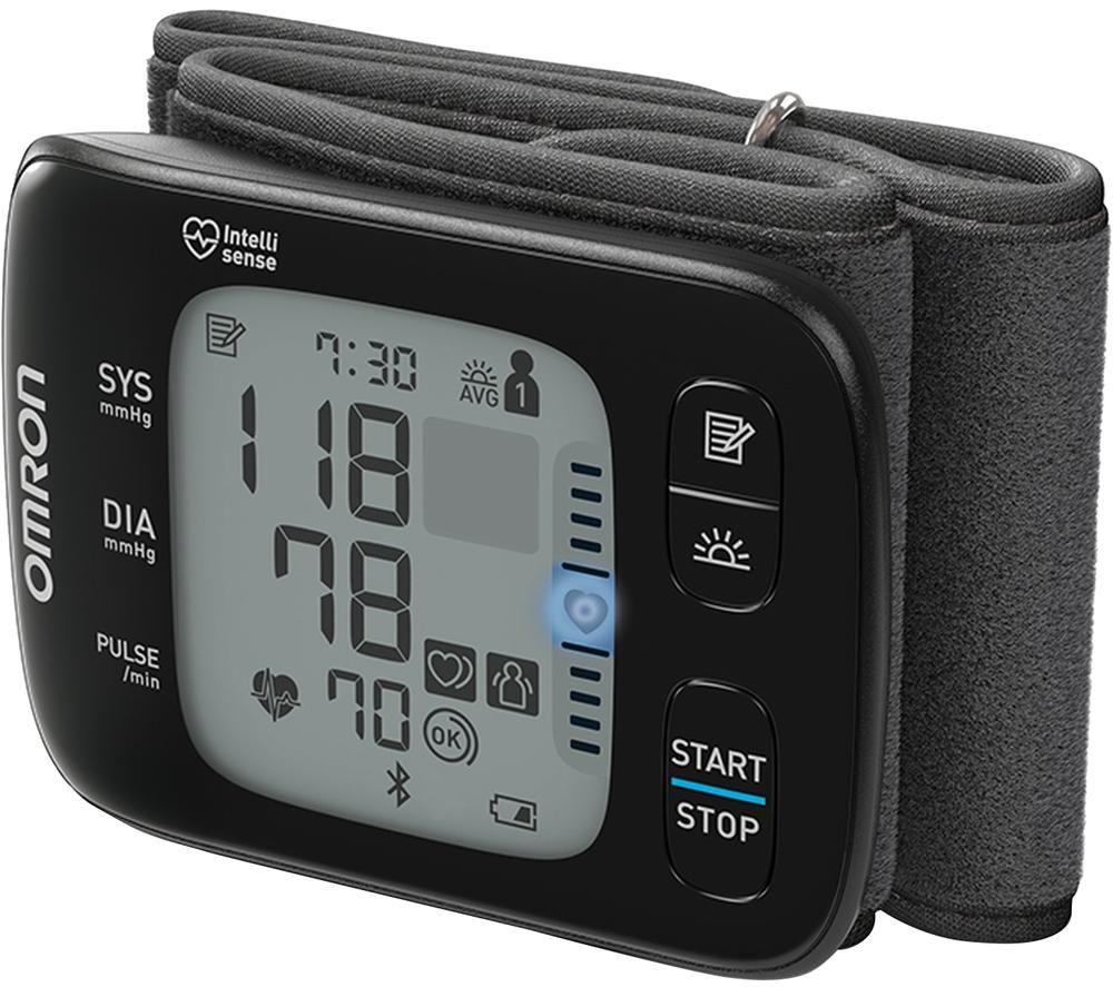 OMRON RS7 Inteli IT Wrist Blood Pressure Monitor - Black, Black