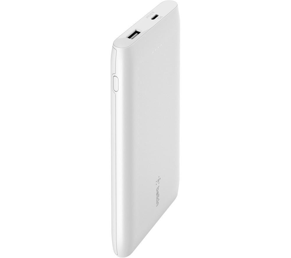 BELKIN 10000 mAh Portable Power Bank with 18 W USB-C Fast Charge - White