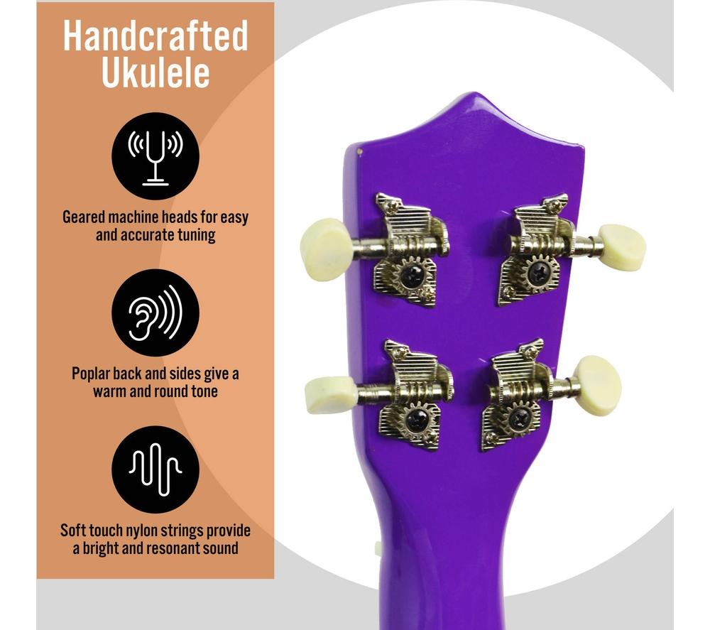3RD AVENUE Soprano Ukulele Starter Pack - Purple image number 4 of 6
